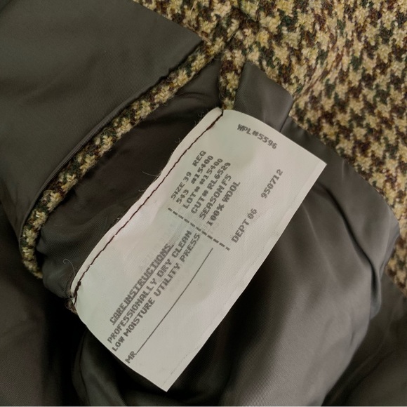 Vintage Polo Ralph Lauren Brown Tweed Blazer - Picture 12 of 12